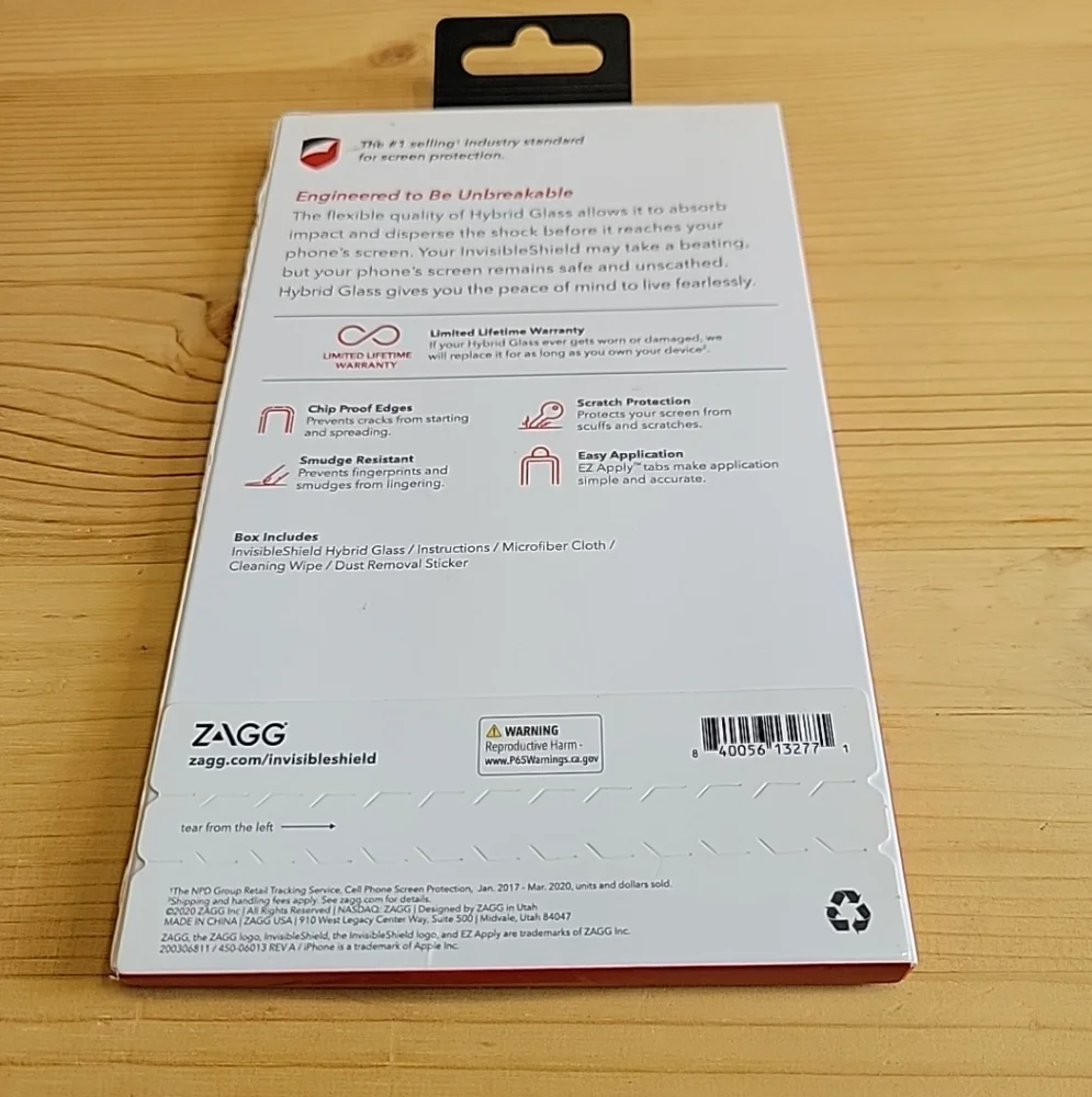 ZAGG InvisibleShield Hybrid Glass Screen Protector iPhone 12 & 12 Pro